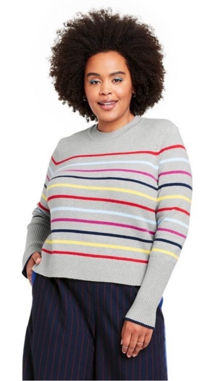 La Ligne x Target women’s striped cashmere blend crewneck sweater - Size Large